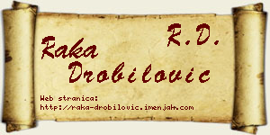 Raka Drobilović vizit kartica